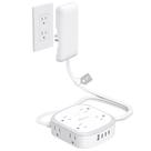 Cabo de extensão plano NUTICT de 3 pés com 8 tomadas e 3 USB-C e 1 USB-A Cabo de extensão plano NUTICT de 3 pés com 8 tomadas e 3 USB-C e 1 USB-A