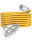 Cabo de extensão PLUGTUL 25 pés 12/3 3 saídas 15A 1875W amarelo Cabo de extensão PLUGTUL 25 pés 12/3 3 saídas 15A 1875W amarelo
