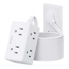 Cabo de extensão Power Strip BSRDyb de 6 tomadas de 15 pés branco ETL