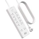 Cabo de extensão Power Strip NTONPOWER 12 Outlet 3 USB 15 pés