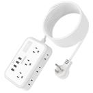 Cabo de extensão Power Strip Surge Protector 4 tomadas USB 6