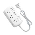 Cabo de extensão Power Strip Surge Protector de 3 pés com 6 tomadas, 3 USB