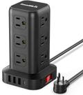 Cabo de extensão: protetor contra sobretensão Power Strip Tower 12AC 4USB Cabo de extensão: protetor contra sobretensão Power Strip Tower 12AC 4USB