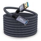 Cabo de extensão USB 3.0 Hisatey 20 pés trançado de nylon macho para fêmea