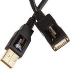 Cabo de extensão USB-A 2.0 Amazon Basics, pacote com 10, 2 m, preto