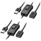 Cabo de extensão USB Matters, pacote com 2 unidades de 1 m com interruptor liga/desliga