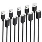 Cabo de extensão USB, pacote com 5 unidades, Smays USB-A 2.0, 1,5 m, macho para fêmea