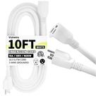 Cabo de extensão Vockjour 16/3 branco 3m à prova d'água 13A 1625W