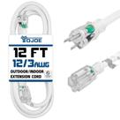 Cabo de extensão YOJOE 12 pés 12 calibre 15A 125V interno e externo