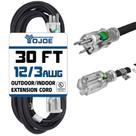Cabo de extensão YOJOE Indoor Outdoor 30 pés 12 Calibre 15A 125V