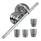 Cabo De Força 3/4 com Soquetes 30 32 36 38mm Estriado 3/4 Noll Prateado