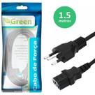 Cabo De Força Alimentação De Energia Tripolar pontas retas Para Eletrônicos PC 1.50 Metros 0181350 Cabo De Força Alimentação De Energia Tripolar pontas retas Para Eletrônicos PC 1.50 Metros 0181350