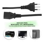 Cabo De Força Energia Tripolar Padrão Novo Para Monitor Pc