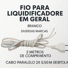 Cabo de Força para Liquidificadores Philco Mondial Britania Cadence Entre outras com 2 Metros