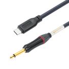 Cabo de gravação de guitarra para USB-C Devinal 6,35 mm TS para USB tipo C