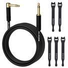 Cabo de guitarra Elecan 1/4" TRS de 23 m banhado a ouro em ângulo reto Cabo de guitarra Elecan 1/4" TRS de 23 m banhado a ouro em ângulo reto