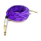 Cabo de Guitarra Mono Nylon P10+P10, 5M Dourado/Lilas Cabo de Guitarra Mono Nylon P10+P10, 5M Dourado/Lilas