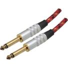 Cabo De Guitarra Mono Nylon P10 Para P10 Dourado 6.5mm 5 Metros Vermelho 8 1 067 - Mxt