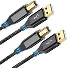 Cabo de impressora Sweguard USB 2.0 tipo A macho para B macho, 3 m, pacote com 2