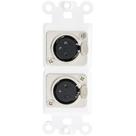 Cabo de inserção de placa de parede, venda por atacado, Decora Dual XLR Female Cabo de inserção de placa de parede, venda por atacado, Decora Dual XLR Female