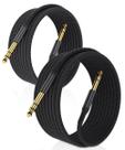 Cabo de instrumento Elebase 6,35 mm TRS 3m, pacote com 2 unidades para guitarra e baixo