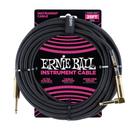 Cabo de instrumento Ernie Ball trançado reto/angular 25 pés Cabo de instrumento Ernie Ball trançado reto/angular 25 pés