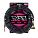 Cabo de instrumento Ernie Ball trançado reto/angular 5,5 m preto Cabo de instrumento Ernie Ball trançado reto/angular 5,5 m preto
