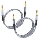 Cabo de instrumento JOLGOO TRS de 1/4 de polegada, pacote com 2 m, para baixo de guitarra