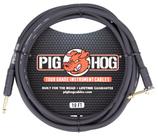 Cabo de instrumento Pig Hog PH10R 1/4-1/4 de ângulo reto 3m preto