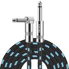 Cabo de instrumento Sovvid 20FT Professional 1/4 TS Preto Azul Cabo de instrumento Sovvid 20FT Professional 1/4 TS Preto Azul