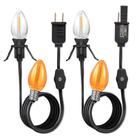 Cabo de lâmpada EMNOOTI, pacote com 2, 1,8 m, candelabro E12 125V Cabo de lâmpada EMNOOTI, pacote com 2, 1,8 m, candelabro E12 125V