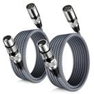 Cabo de microfone Elebase XLR macho para mulher, 6 m, pacote com 2