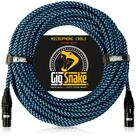 Cabo de microfone Gig Snake 15m XLR macho para fêmea azul