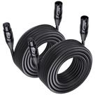 Cabo de microfone Matters XLR to XLR a XLR 10 m, pacote com 2 unidades, preto