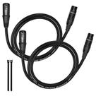 Cabo de microfone mudenx, pacote com 2 m, XLR a XLR, balanceado