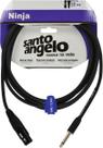 Cabo De Microfone Ninja Hg 0,20 Mm Conector P10/xlr Femea 10ft 3,05 Metros Preto