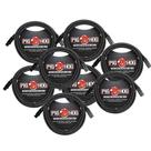 Cabo de microfone Pig Hog PHM10 de alto desempenho XLR de 3 pinos de 10 pés e 8 mm - pacote com 8
