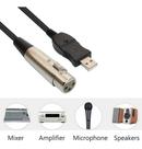 Cabo De Microfone Usb 3 Pinos Usb Macho Para Xlr Fêmea