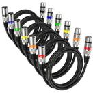 Cabo de microfone XLR EBXYA XLR macho para fêmea 60 cm, pacote com 6 Cabo de microfone XLR EBXYA XLR macho para fêmea 60 cm, pacote com 6