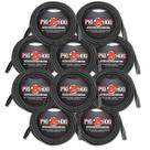 Cabo de microfone XLR Pig Hog PHM20 20 20 pés, pacote com 10 e 8 mm