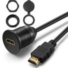 Cabo de montagem embutida em painel HDMI ICESPRING de 1 m/3 pés para carro Cabo de montagem embutida em painel HDMI ICESPRING de 1 m/3 pés para carro