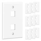 Cabo de placa de parede Matters Low Profile de 2 portas Keystone Jack x10