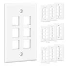 Cabo de placa de parede Matters Low Profile de 6 portas Keystone Jack x10