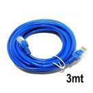 Cabo de Rede 3 Metros RJ45 Cat5E Patch Cord UTP LAN Internet Cabo de Rede 3 Metros RJ45 Cat5E Patch Cord UTP LAN Internet