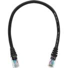 Cabo De Rede 40 CM Patch Cord Cat6 UTP 100% Cobre Preto Para Roteador