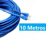 Cabo de rede AZUL -- 10 Metros profissional -- CFTV -- Internet -- Montado