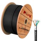 Cabo de Rede Blindado Megatron CAT5e F/UTP 4Px24 AWG, Bobina c/ 500 Metros, 100% Cobre - Preto