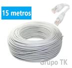 Cabo de rede Branco -- 15 Metros profissional -- CFTV -- Internet -- Montado