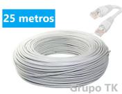 Cabo de rede Branco -- 25 Metros profissional -- CFTV -- Internet -- Montado