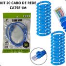 Cabo de Rede Cat5e Patch Cord Flexível Atacado 20 RJ45 1 M Cabo de Rede Cat5e Patch Cord Flexível Atacado 20 RJ45 1 M